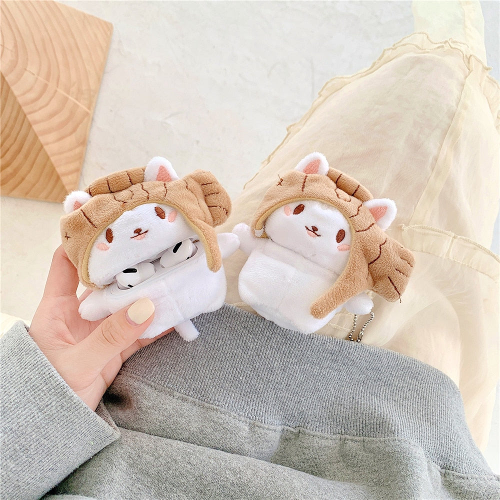 3D Cat plush AirPod Case - Cat airpod Case
