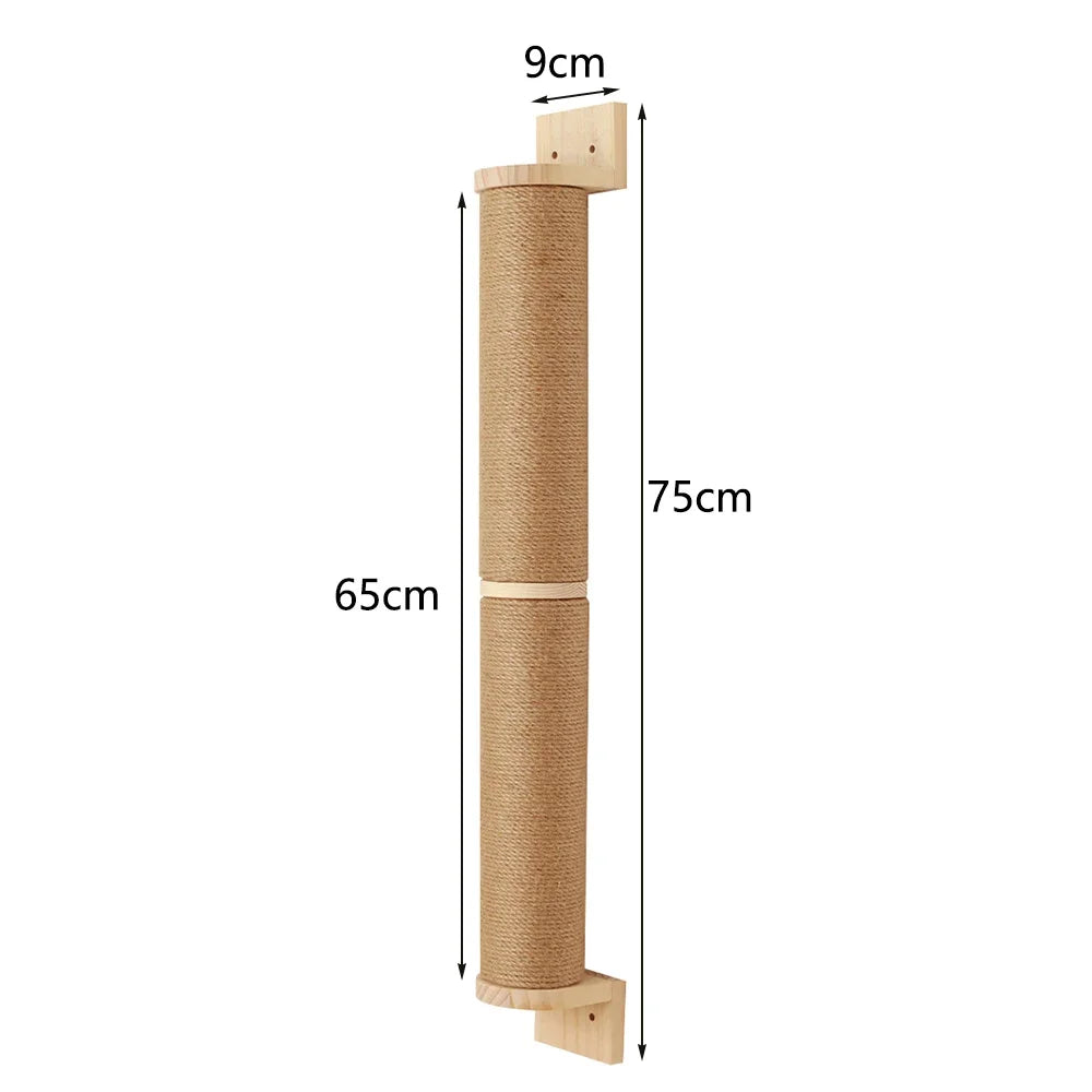 Wall-Mounted Cat Climbing Shelf Set with Bridge and Hammock
