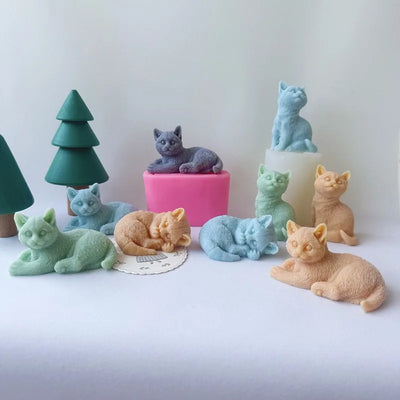 Antike Statue einer schwarzen Katze