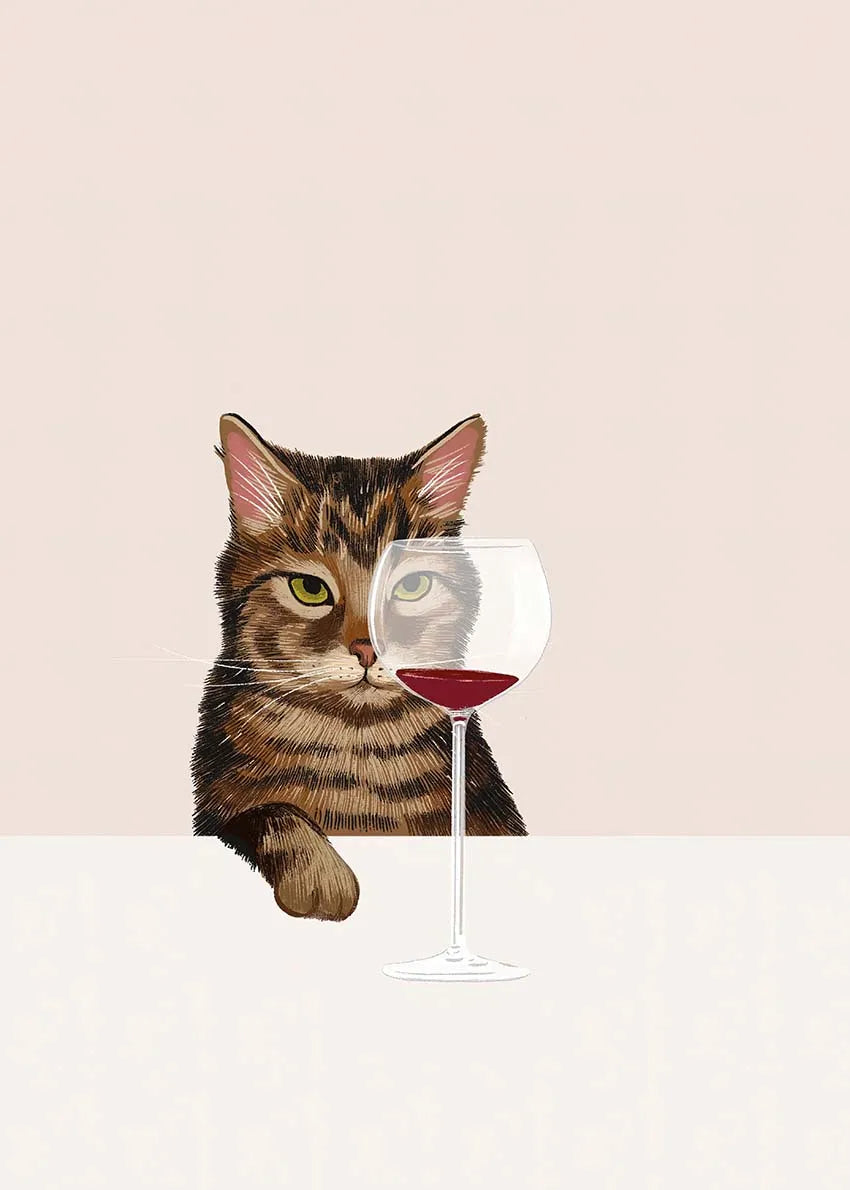 Art abstrait de chat Poster