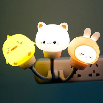Kitten USB Night Light, Cute Plug-In Cat Lamp for Kids Bedrooms
