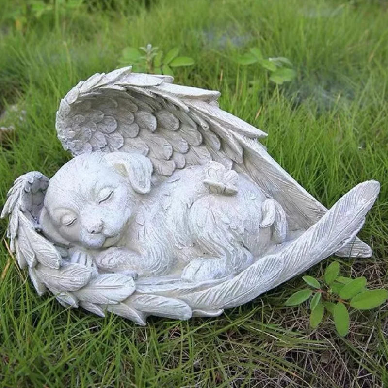 Cat Sympathy Gift, Angel Wing Memorial Figurine for a Grieving Friend