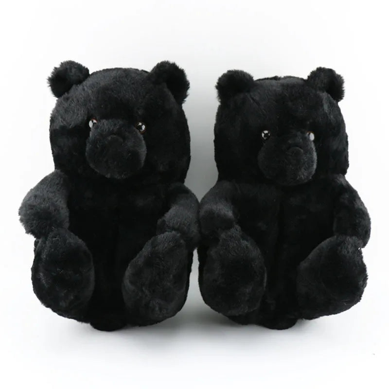 Hug Cat Slippers for Women, Cute Plush Winter House Shoes