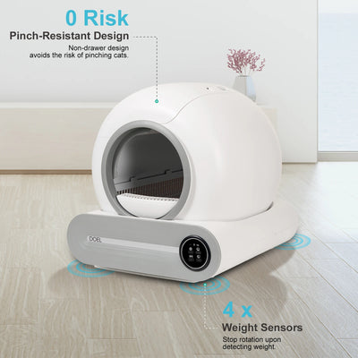 Smart Automatic Cat Litter Box – Self-Cleaning WiFi Litter Box with Odor Control, Weight Sensors & Large Waste Capacity