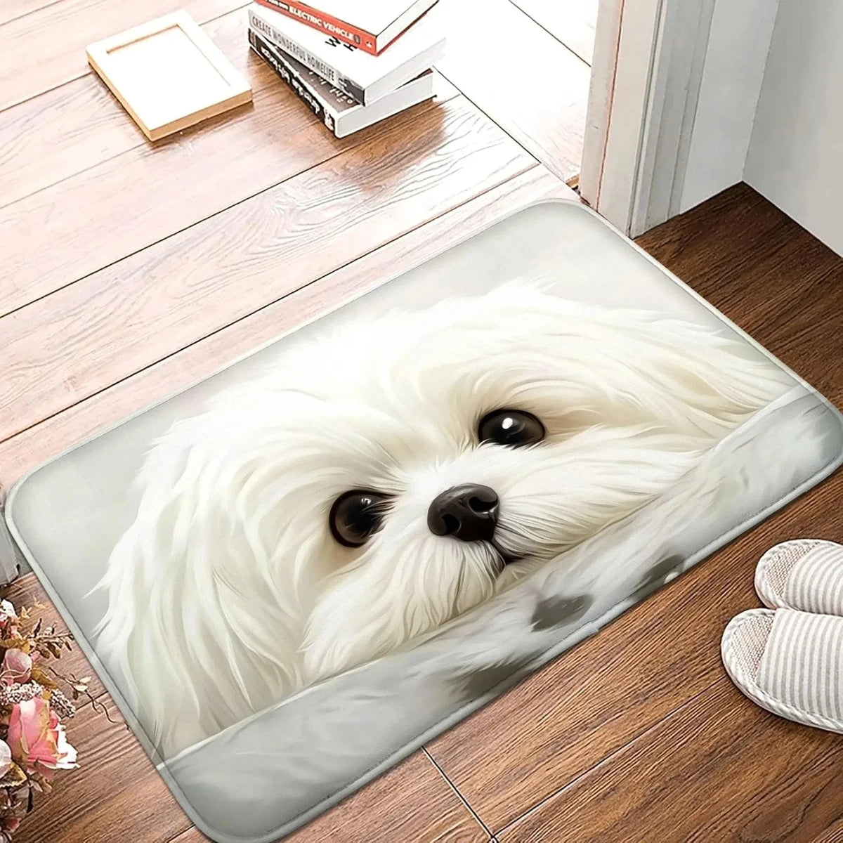 Cute Kitten Doormat with Foam Cushion and Dotted Grip Backing