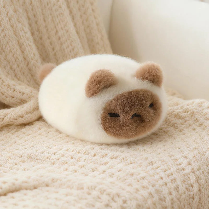 Lifelike Black Cat and Siamese Kitten Plush, 13 cm Lying Cat Doll