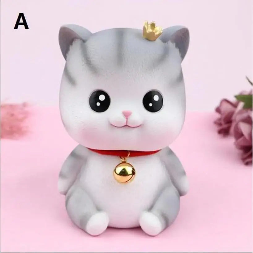 Cute Cat Coin Bank, Kitty Money Box for Saving Spare Change