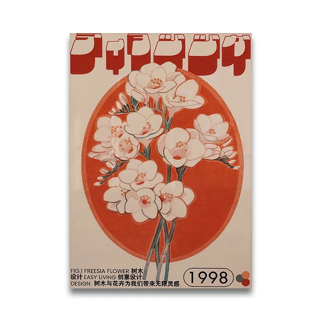 Affiches antiques d’aquarelle de chat japonais