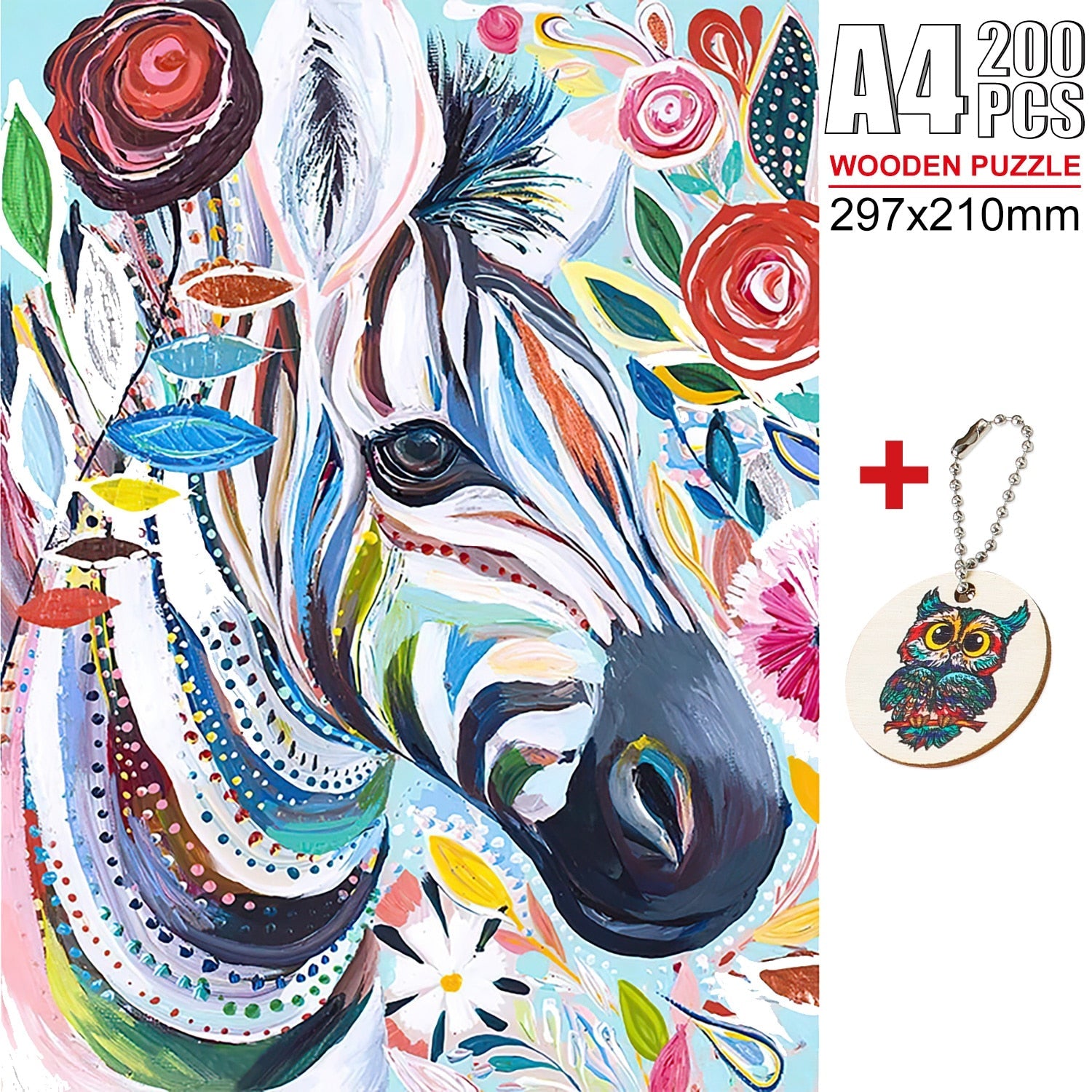 Animal Puzzles - Zebra (A4 - 200pcs)