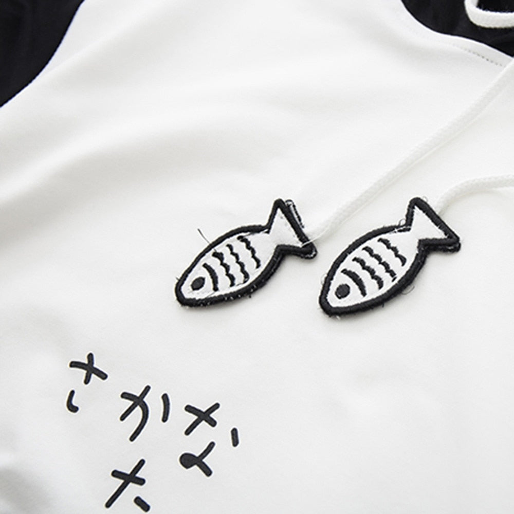 Black and White Cat hoodie