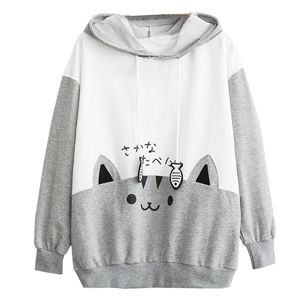 Black and White Cat hoodie