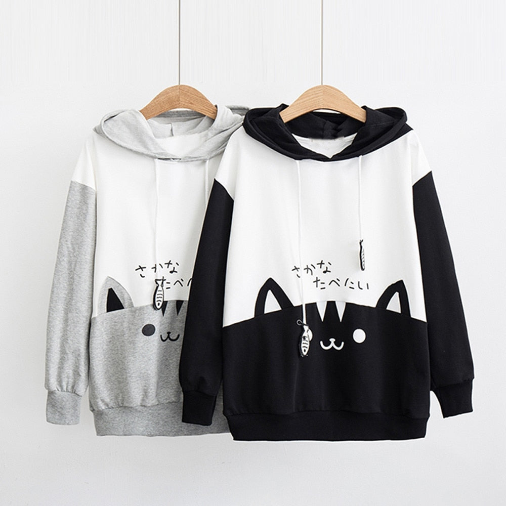 Black and White Cat hoodie