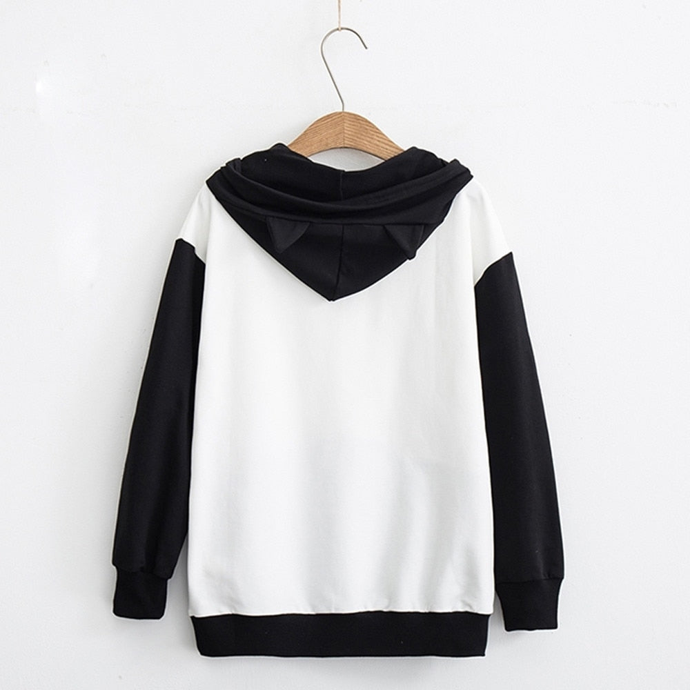 Black and White Cat hoodie