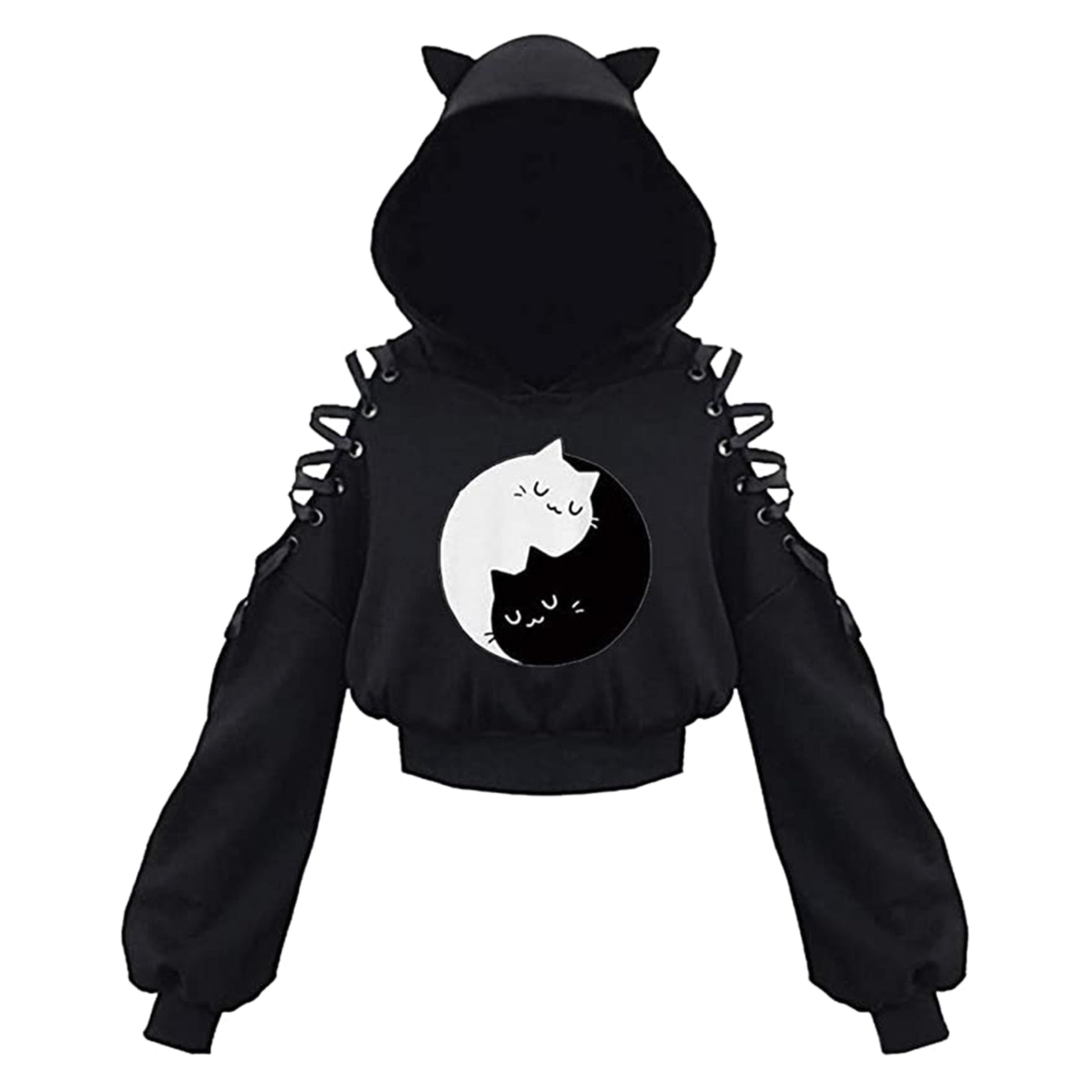 Black Cat hoodie with Ears