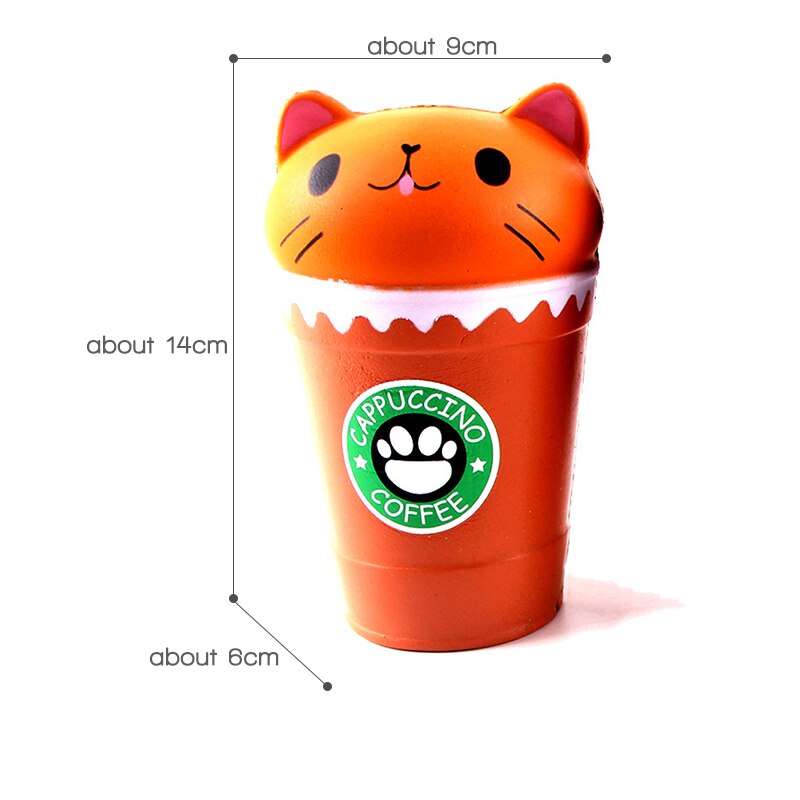 Cappuccino Coffee Cup Cat Squishy
