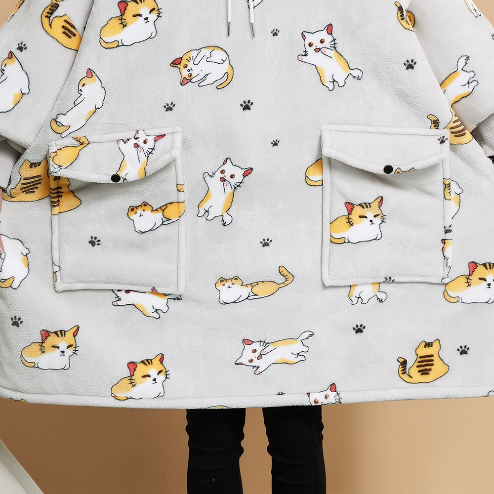 Cat Blanket Hoodie - Cat blanket