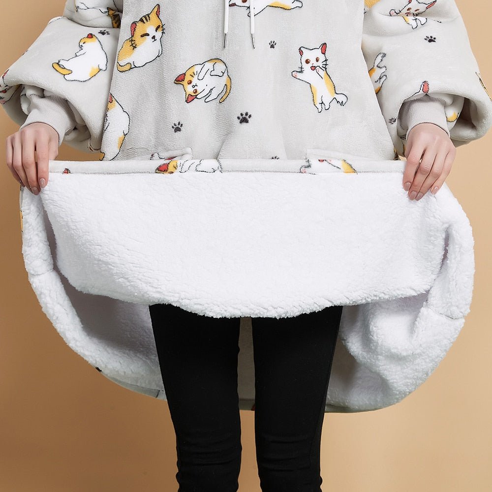 Cat Blanket Hoodie - Cat blanket