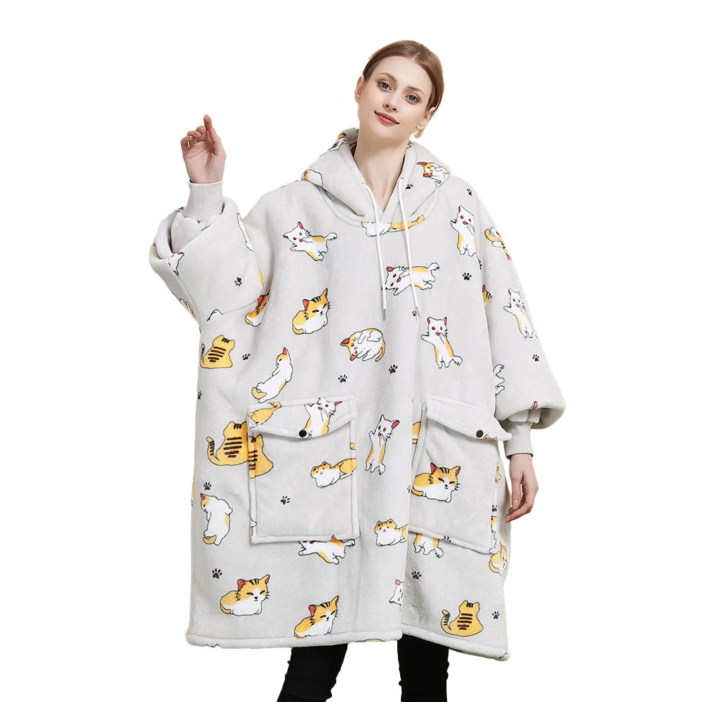 Cat Blanket Hoodie - Cat blanket