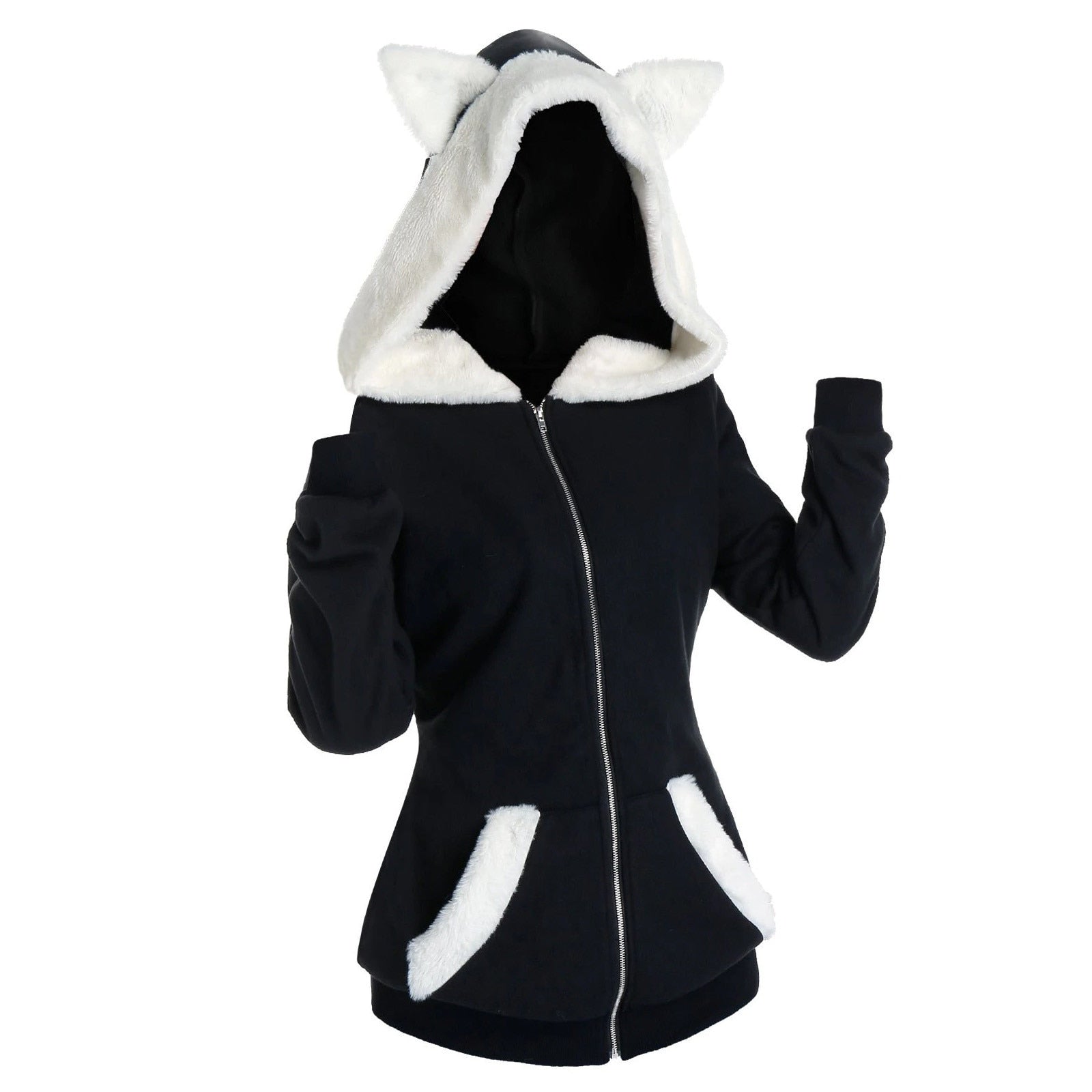 Pullover Hoodie Cute Cat Hoodie With Ears Zip Up Hoodie With Cat