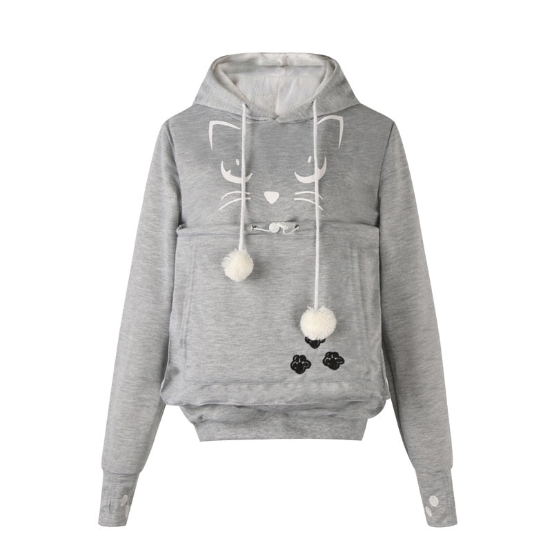 Cat Hoodie Carrier - Light Gray / S