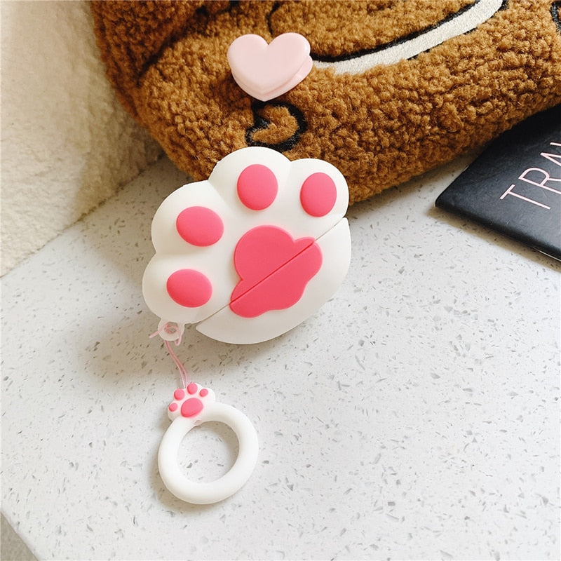Cat Paw Airpod Case - White / For AirPods 1or2 - Cat airpod