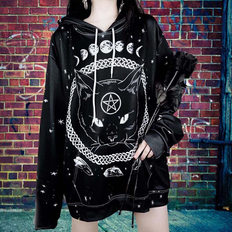 Cat Pentagram Hoodie