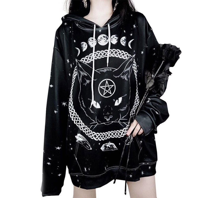 Cat Pentagram Hoodie