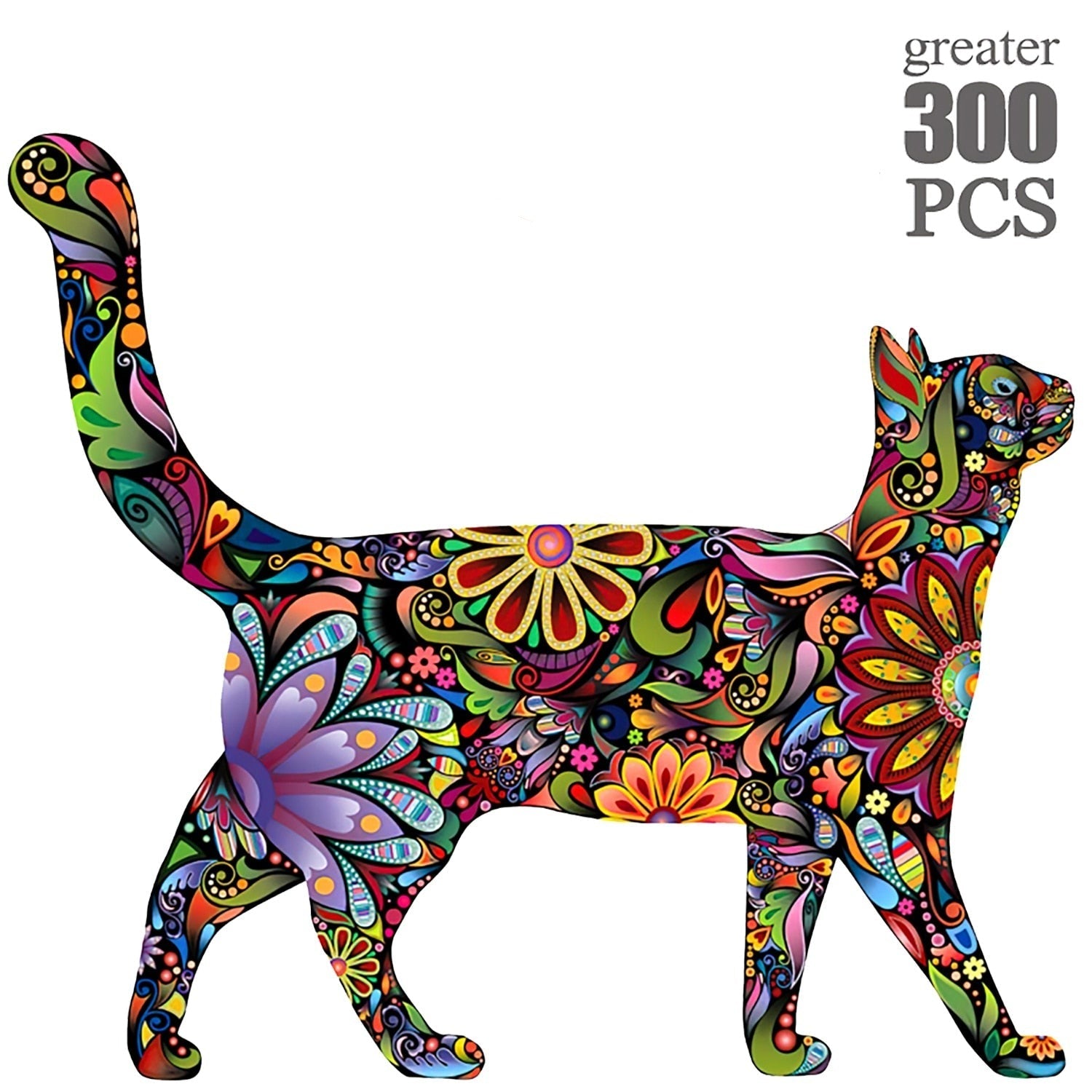 Flower Cat Jigsaw Puzzle - 300 pieces