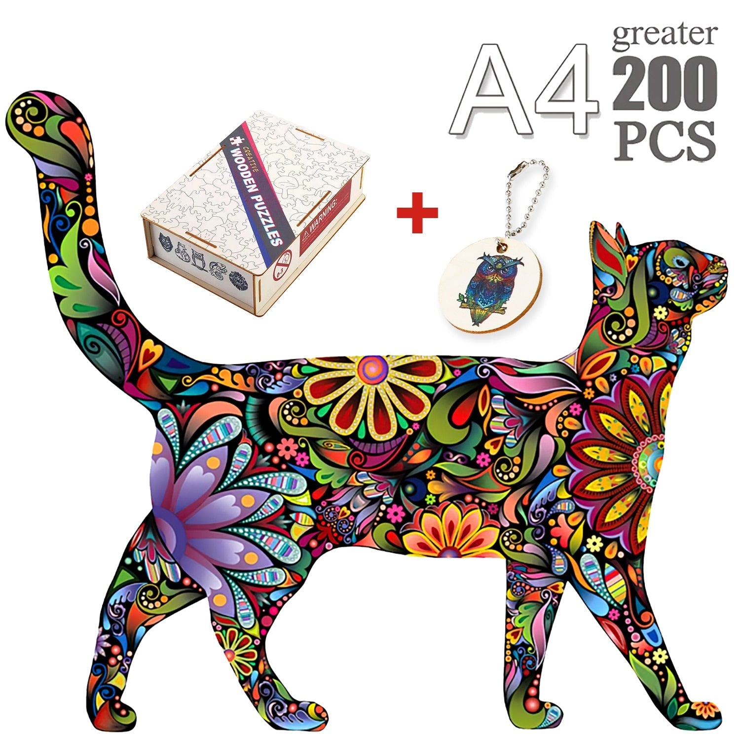 Flower Cat Jigsaw Puzzle - 200 pieces