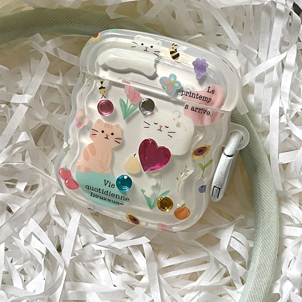 French Cat Quote Airpod Case - For AirPods 1 or 2 - Cat