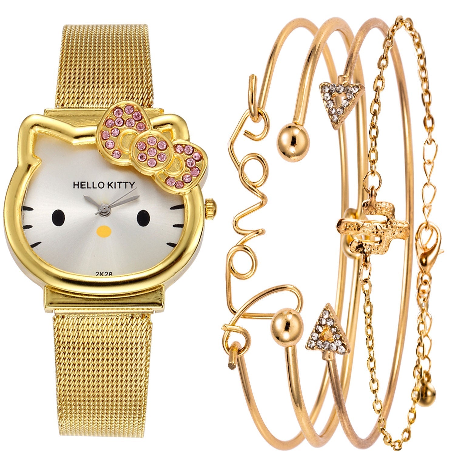 Kitty Cat Watch - Gold - Cat Watch