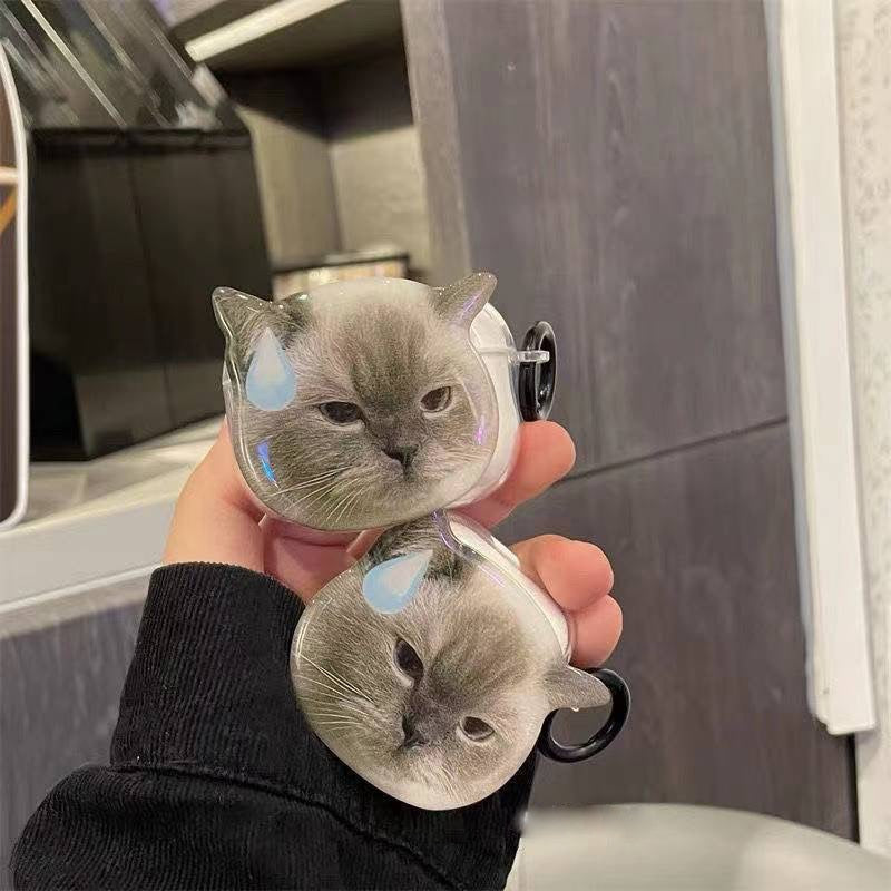 Meme Cat Airpod Case - Cat airpod Case