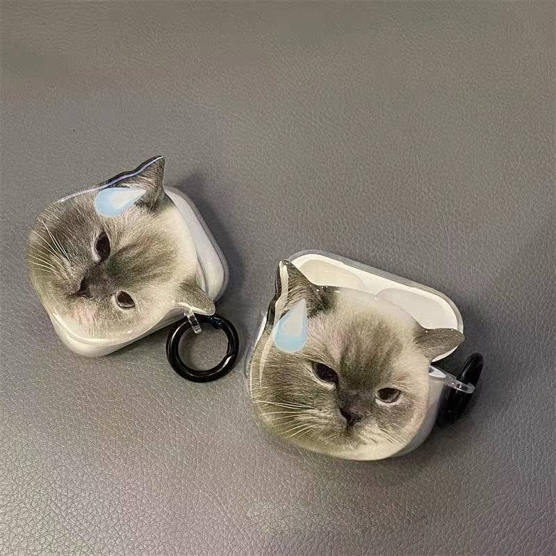 Meme Cat Airpod Case - Cat airpod Case