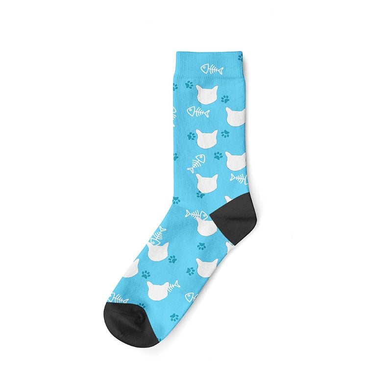 Personalized Cat Socks - Cat-Blue