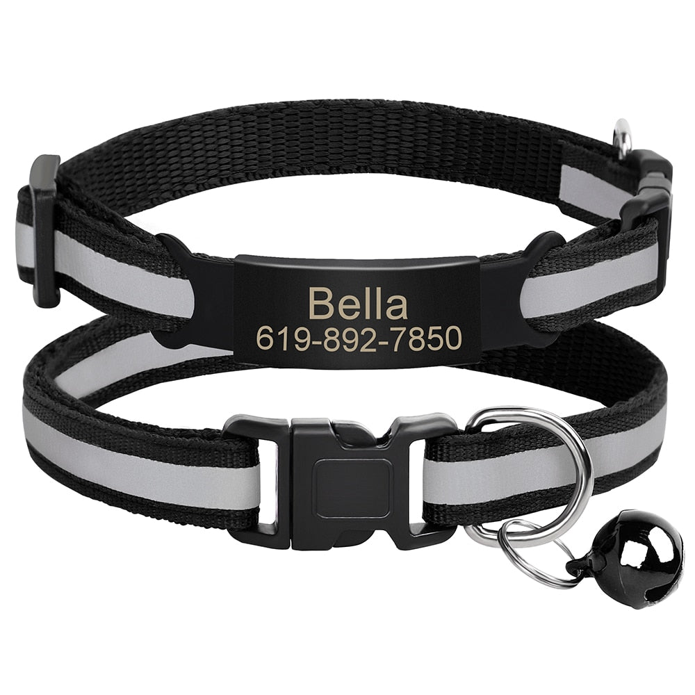 Personalized Reflective Cat Collar