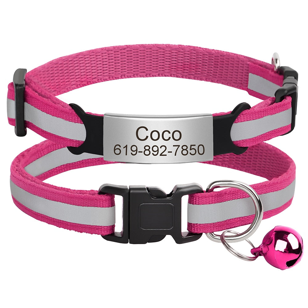 Personalized Reflective Cat Collar