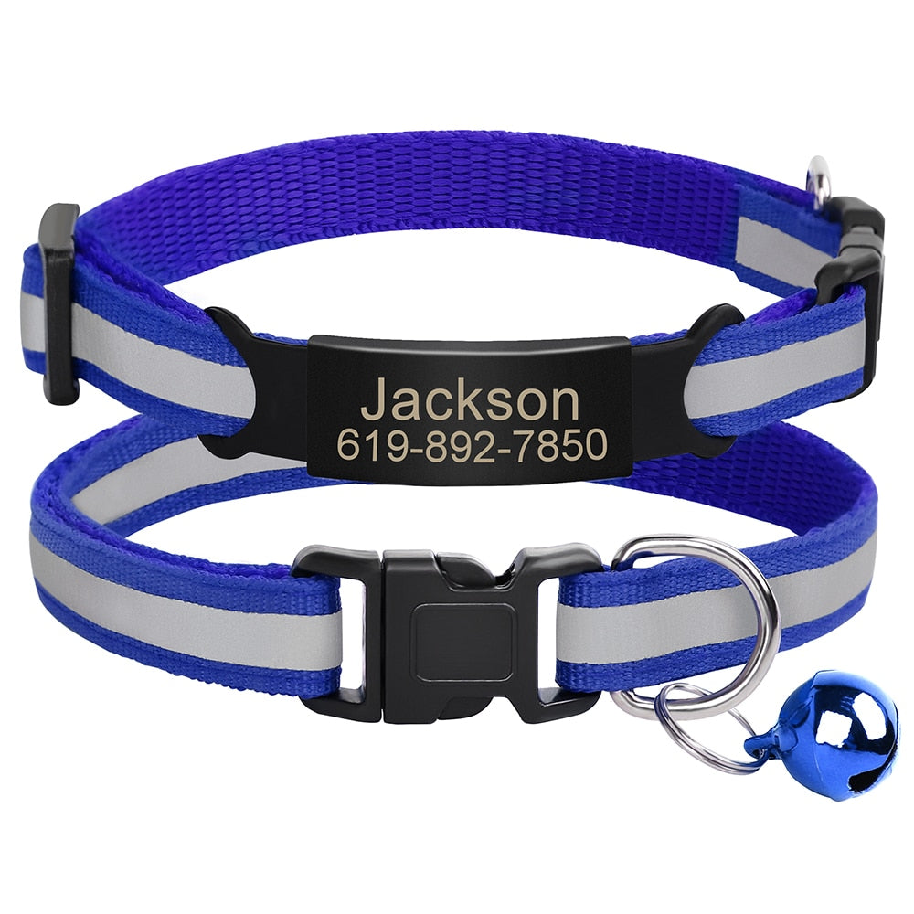 Personalized Reflective Cat Collar