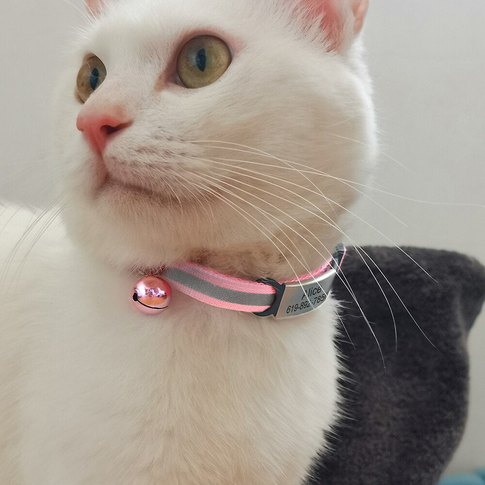 Personalized Reflective Cat Collar