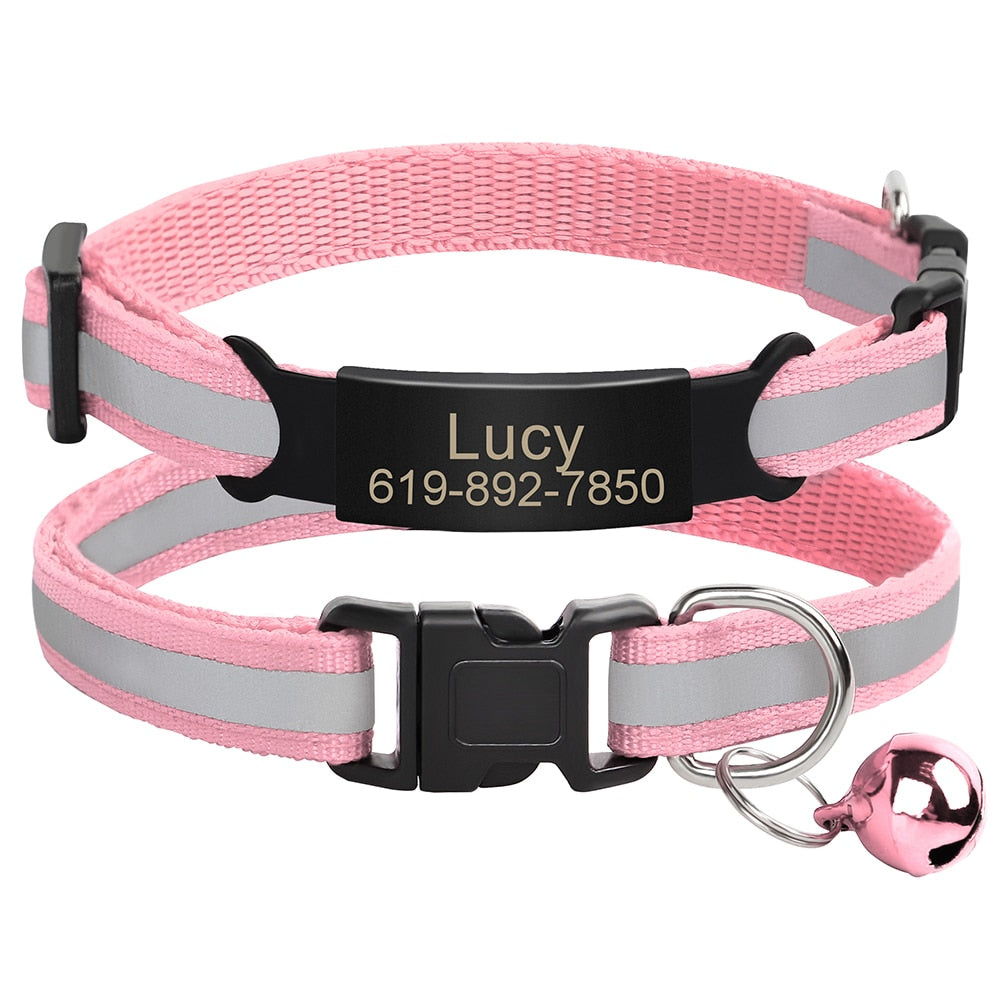 Personalized Reflective Cat Collar