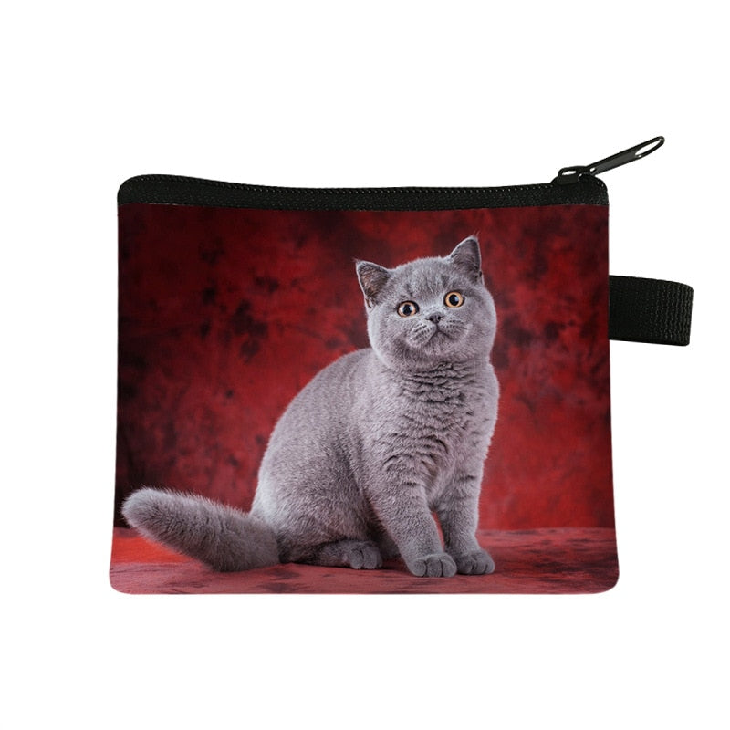 Cat Coin Purse - Red - Cat purse