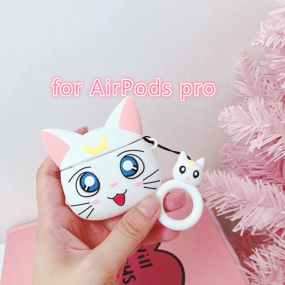 Sailor moon Cat Airpod Case - White (AirPods pro) - Cat