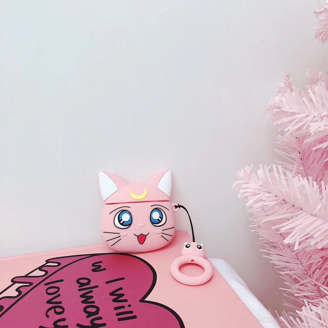 Sailor moon Cat Airpod Case - Pink (AirPods 12) - Cat airpod