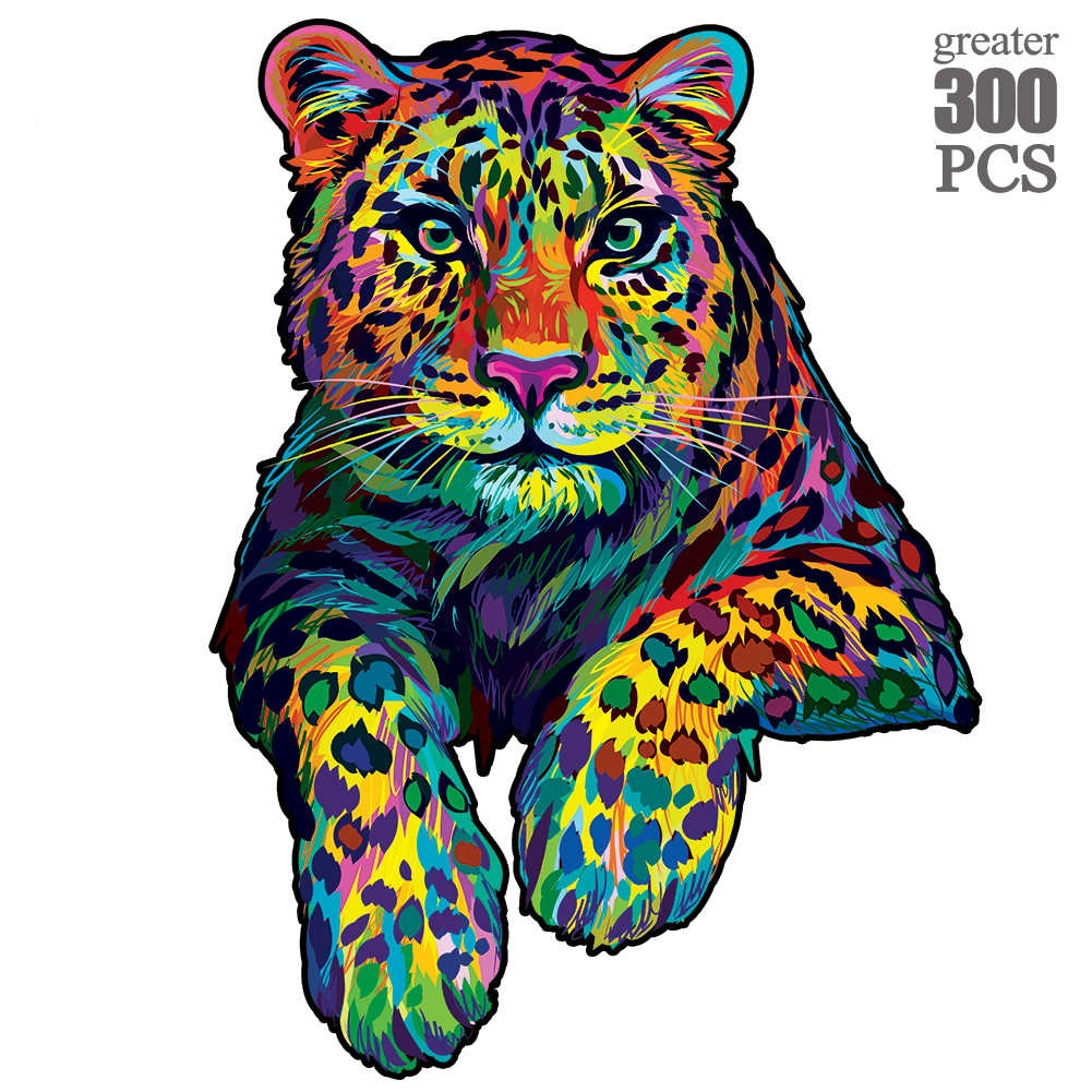 Wooden Animal Jigsaw Puzzle - Leopard