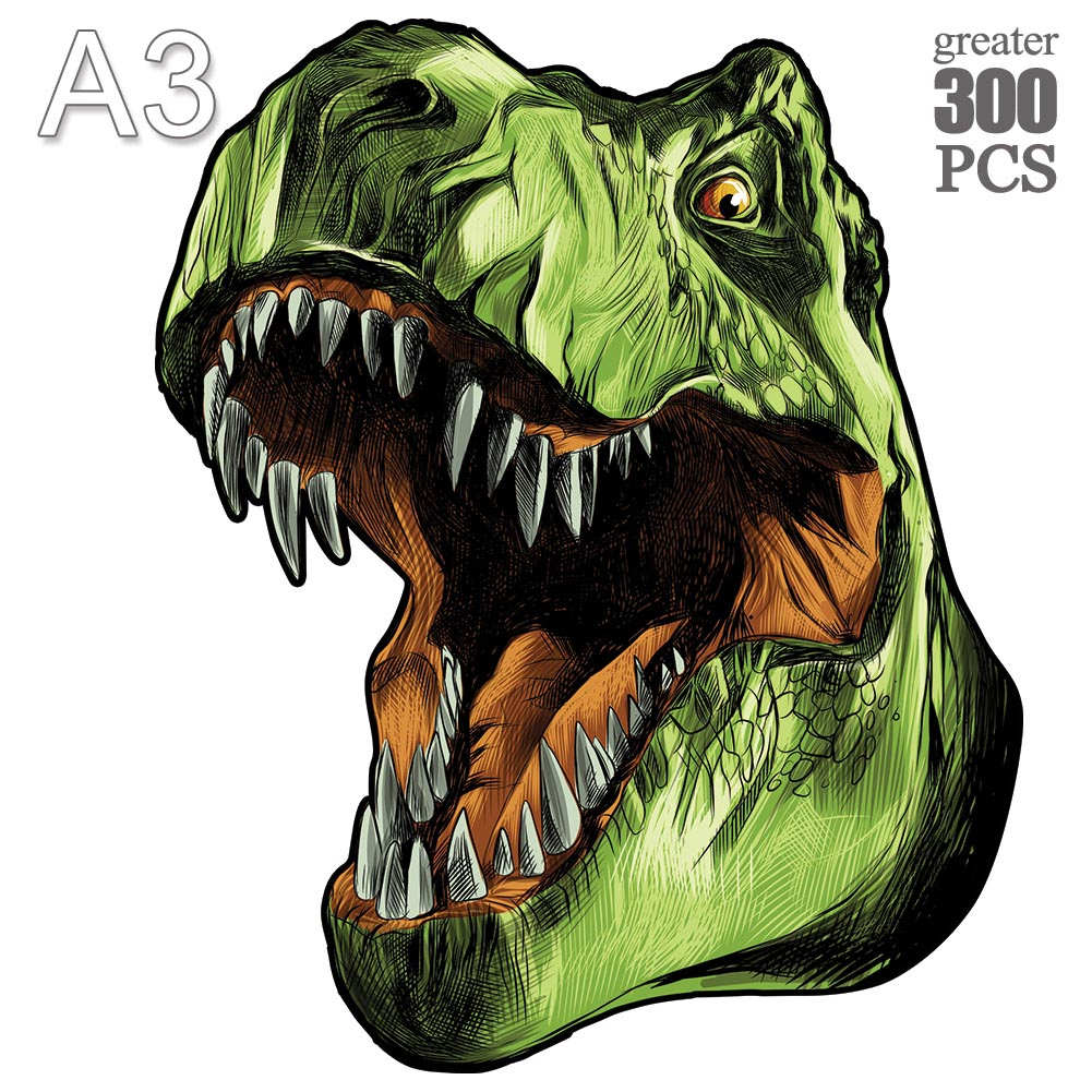 Wooden Animal Jigsaw Puzzle - T-rex