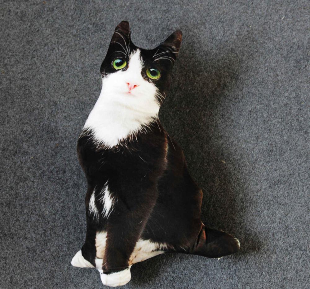 3D Cat Plush - Black Standing