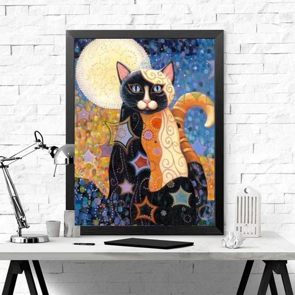Abstract Cat Diamond Painting