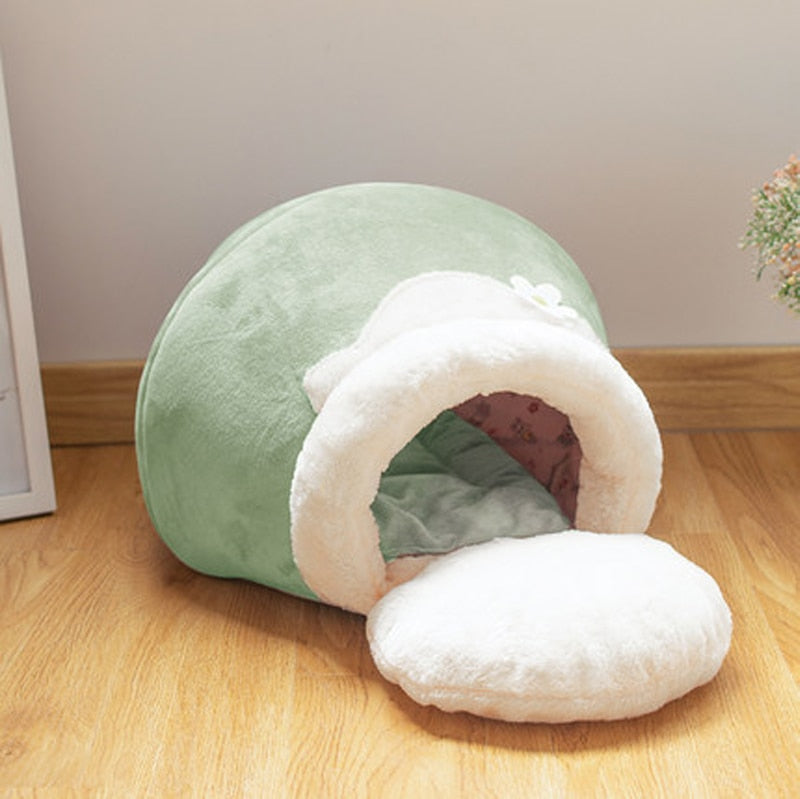 Aesthetic Cat Bed - Green / 40X30X18CM
