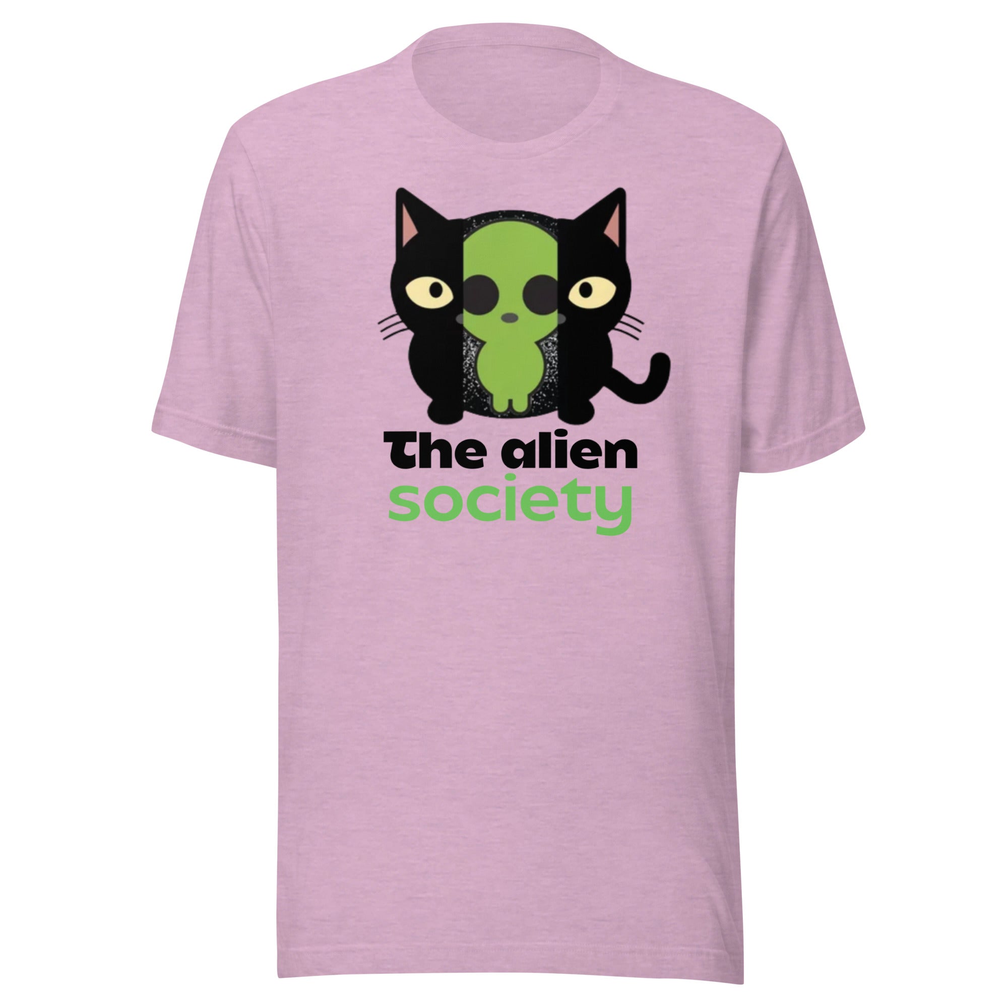 Alien inside Cat shirt - Heather Prism Lilac / XS