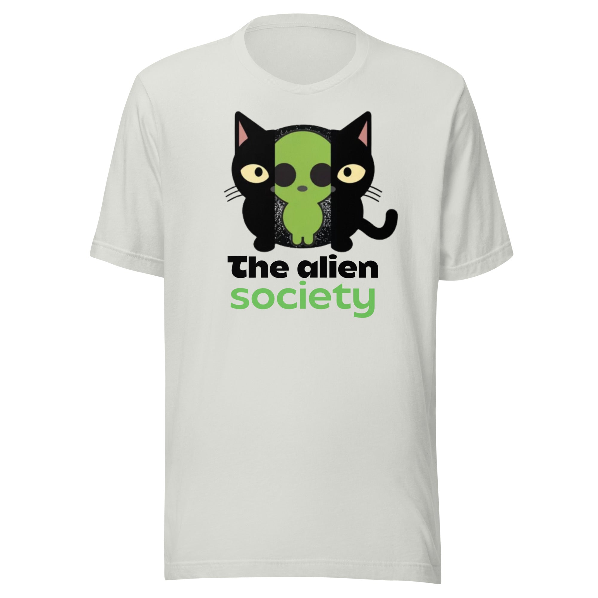 Alien inside Cat shirt - Silver / S