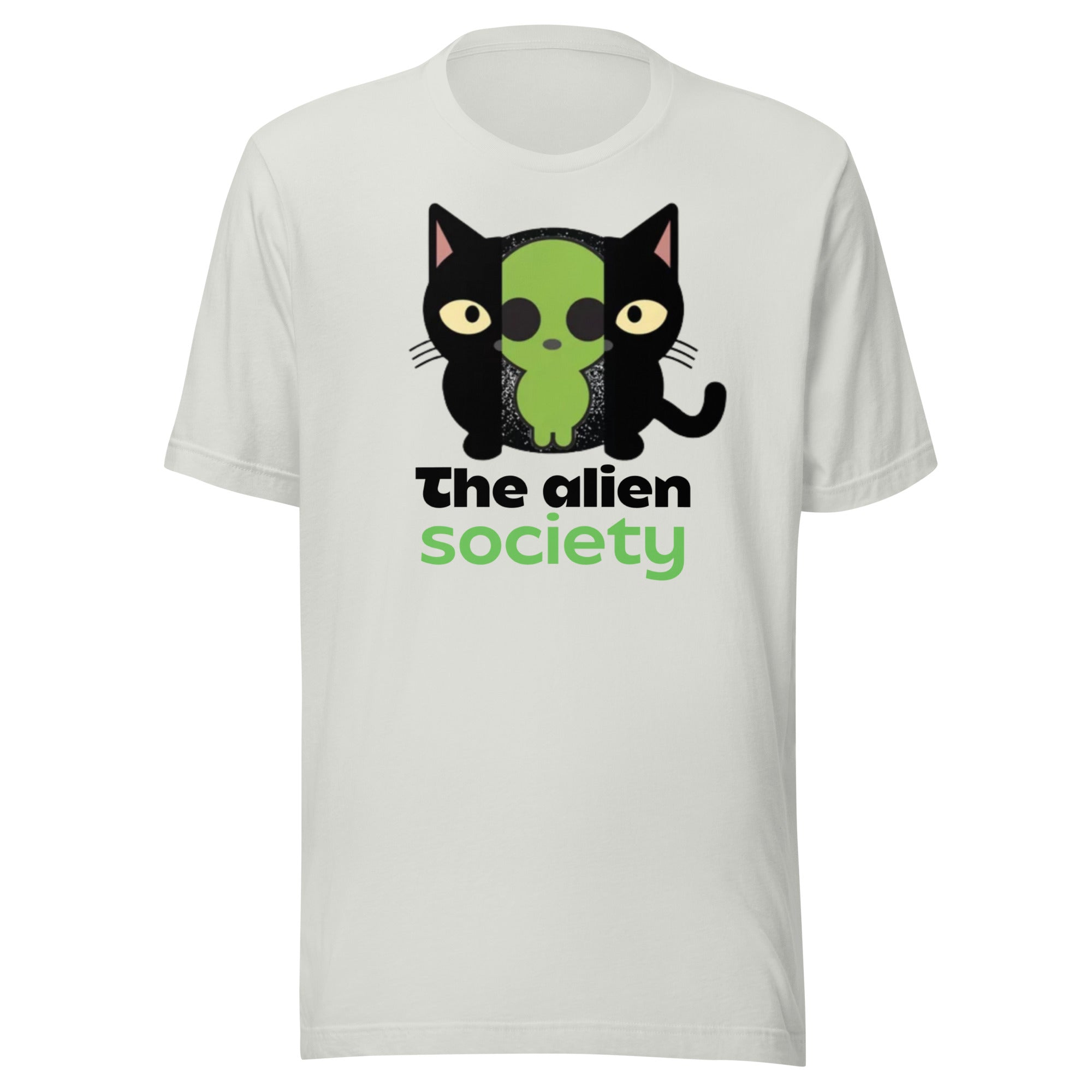 Alien inside Cat shirt - Silver / S